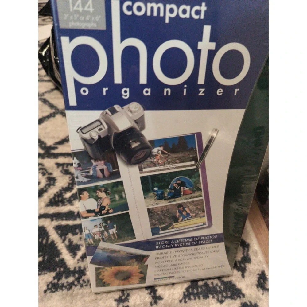 Porta View Compact Photo Organizer 144 Protective Photos Case GREEN 3x5 4x6 New